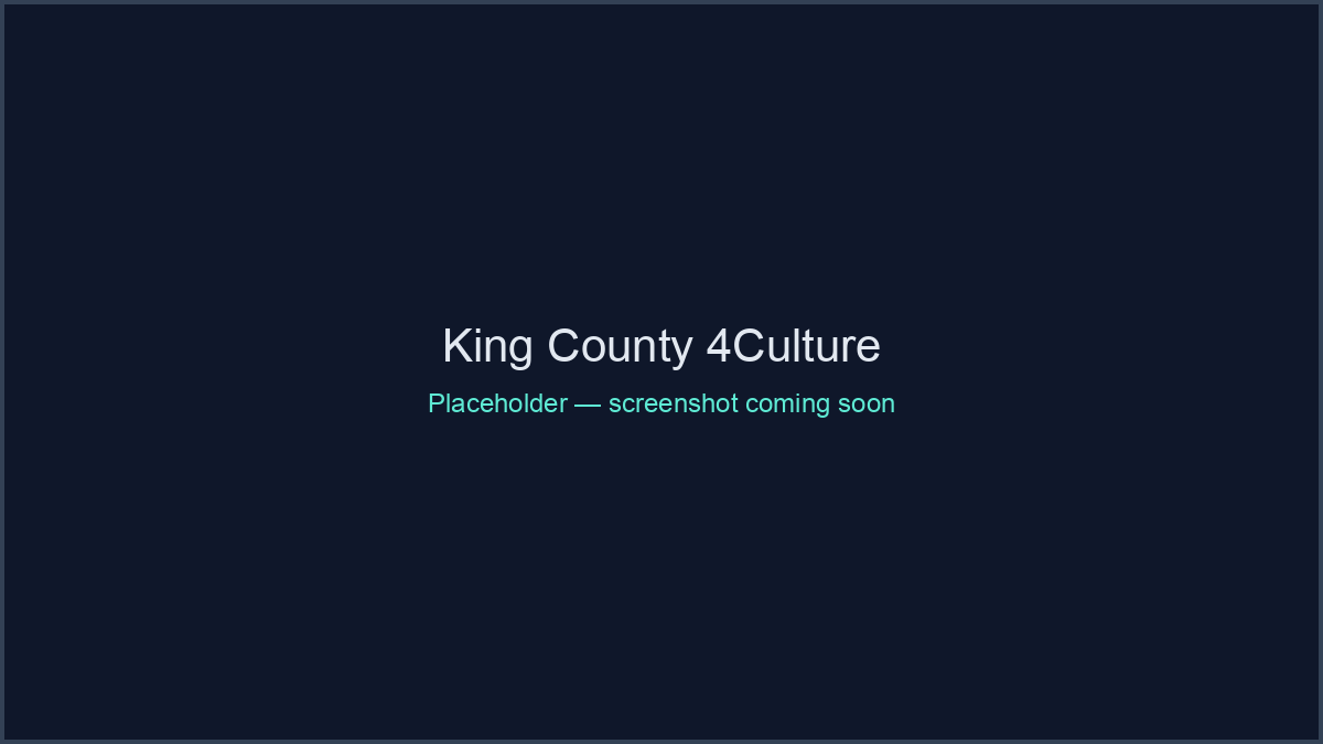 King County 4Culture screenshot