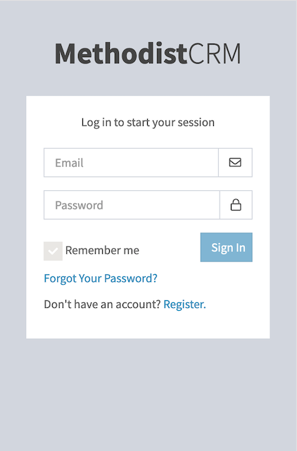 Methodistcrm Login Screenshot